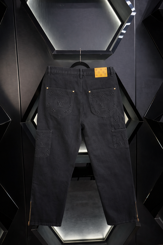 Jean Louis Vuitton Negro Estampado