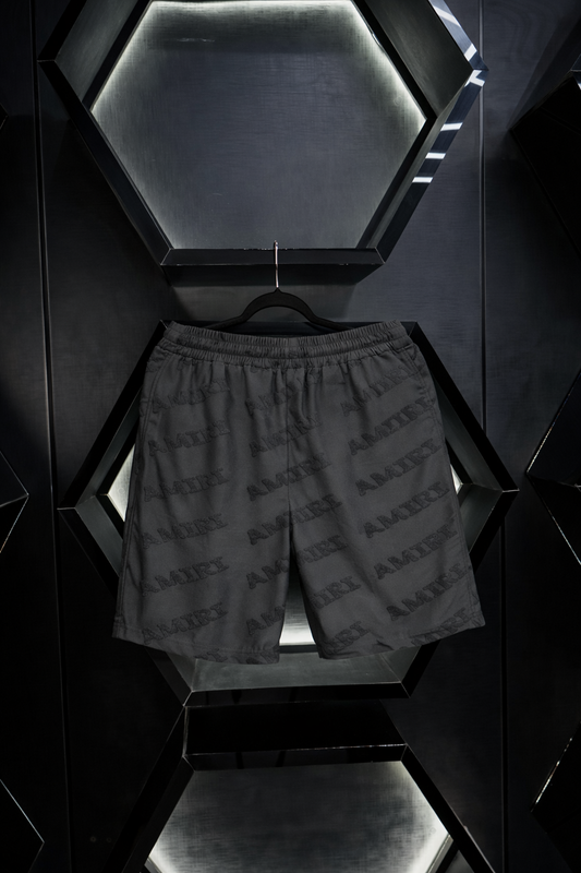 Shorts Amiri Negro - Dorado