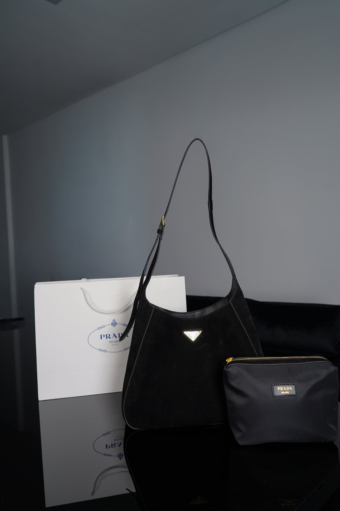 Prada Suede Hobo